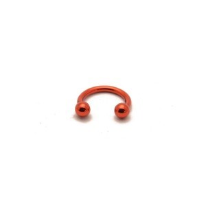 Circular barbell with 1.2 mm balls. Various colors.