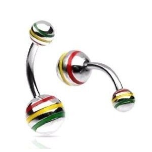 Navel with rasta balls 1.6 mm.