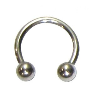 Circular barbell with balls.