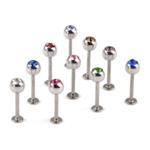 Labret with stone 1.2 mm.